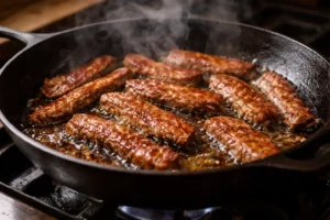 Saisir les lamelles de bœuf à feu vif dans la poêle