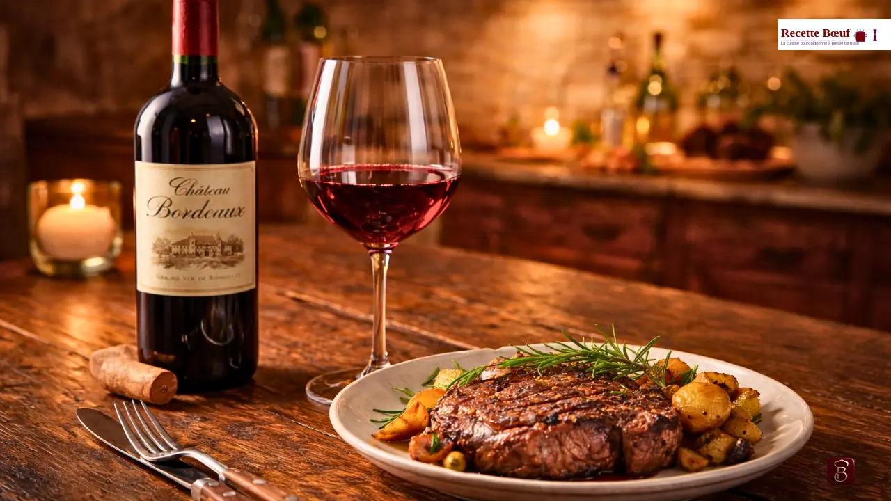 Sélection vins bordeaux pas cher avec côte de bœuf grillée