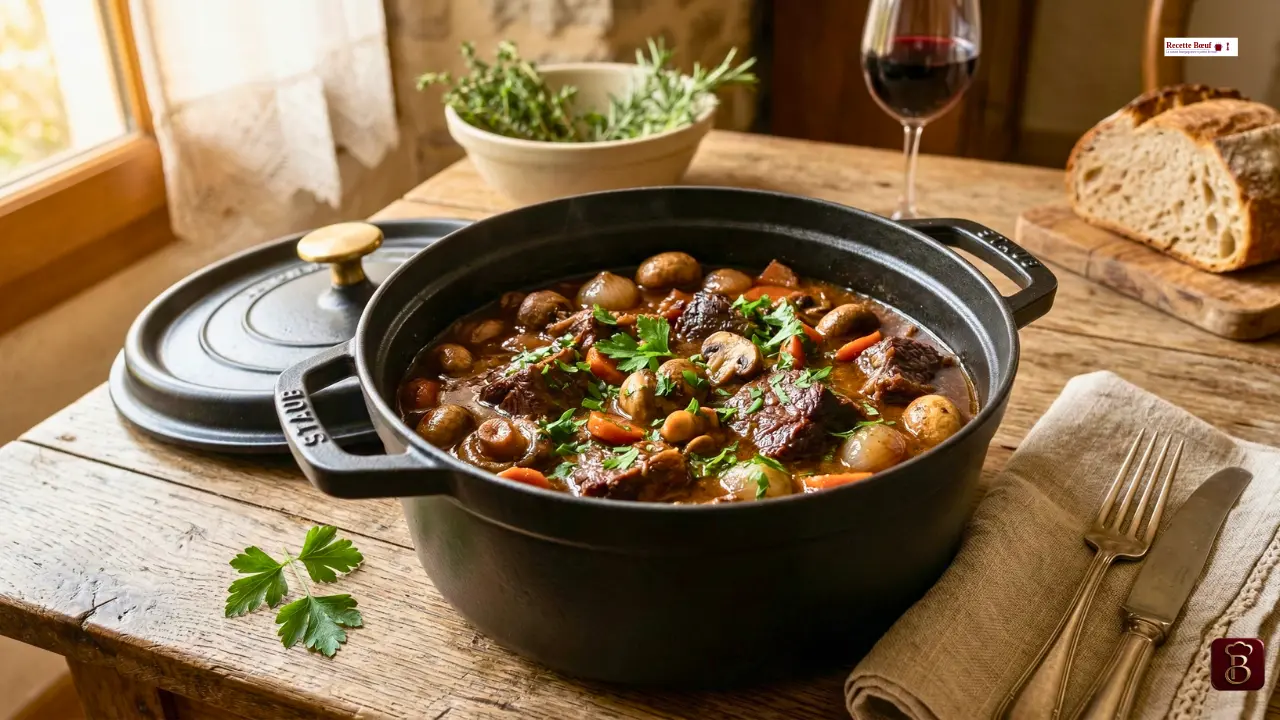 Paleron de Bœuf Mijoté aux Champignons