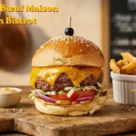 Burger de bœuf maison façon bistrot avec fromage fondu et frites